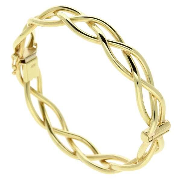 9ct Yellow Gold Intertwined Bangle