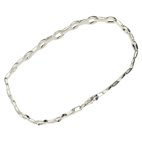 9ct White Gold Ladies Fancy Bracelet-7.5"