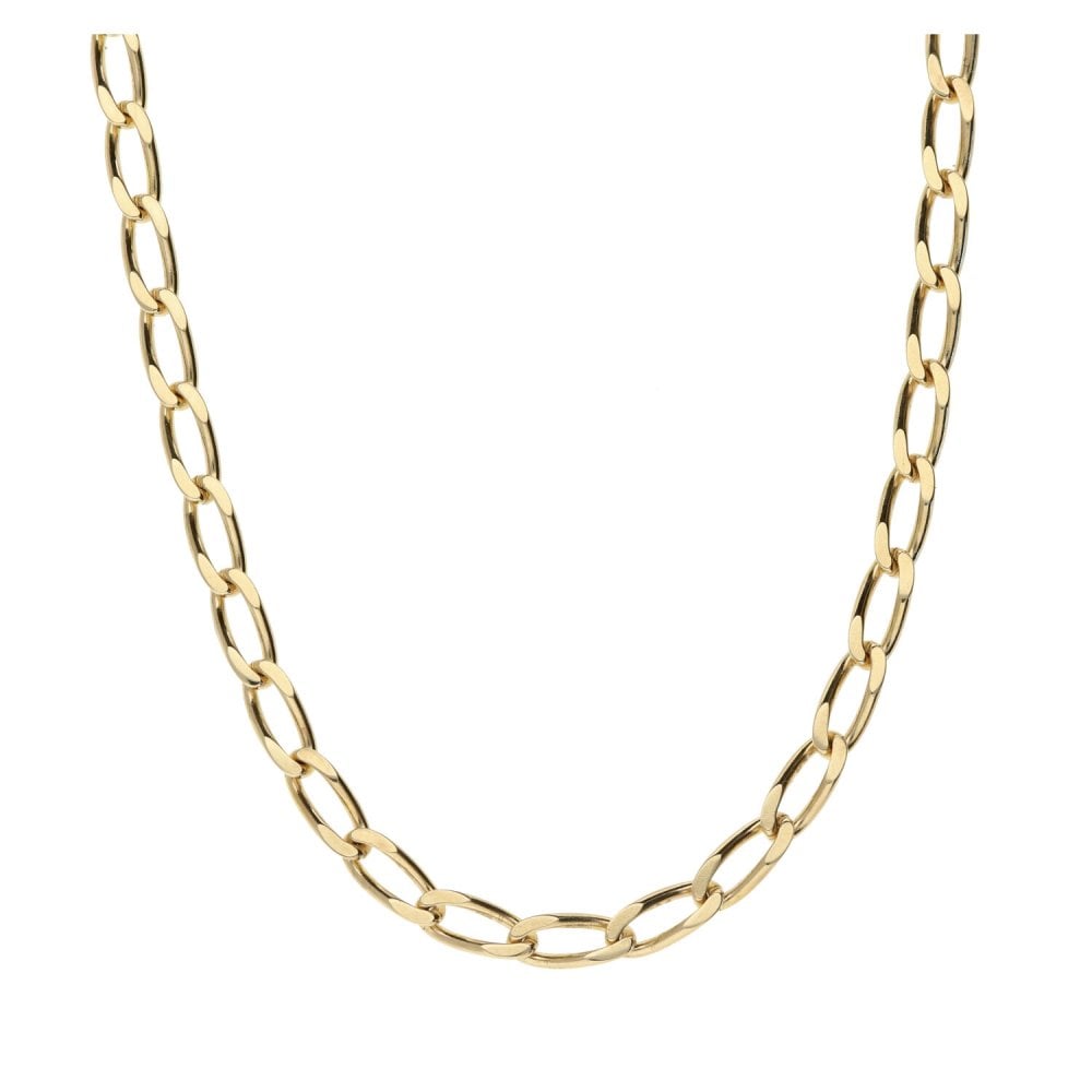 9ct Yellow Gold Ladies Curb Chain -26"