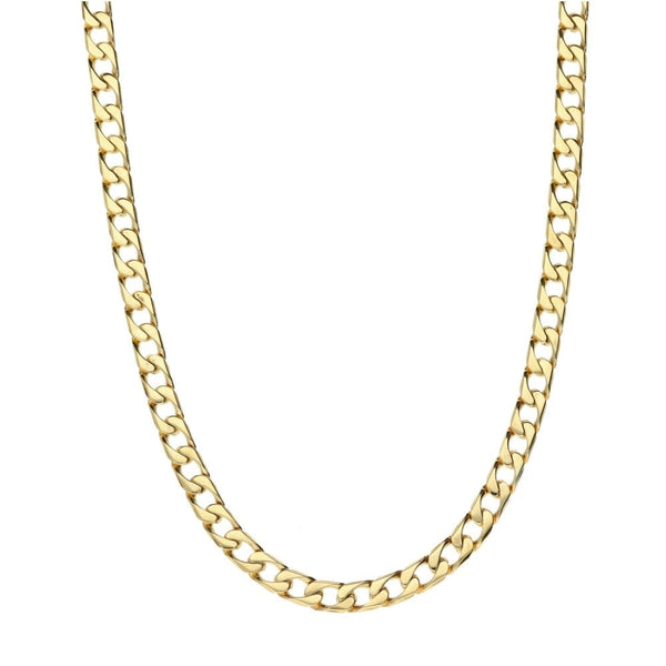 9ct Yellow Gold Gents Curb Chain-22"