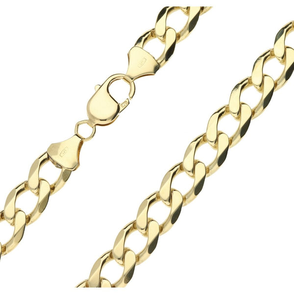 9ct Yellow Gold Gents Heavy Curb Chain - 22"