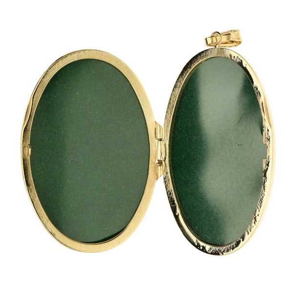 9ct Yellow Gold Large Patterned Locket - 7.00g