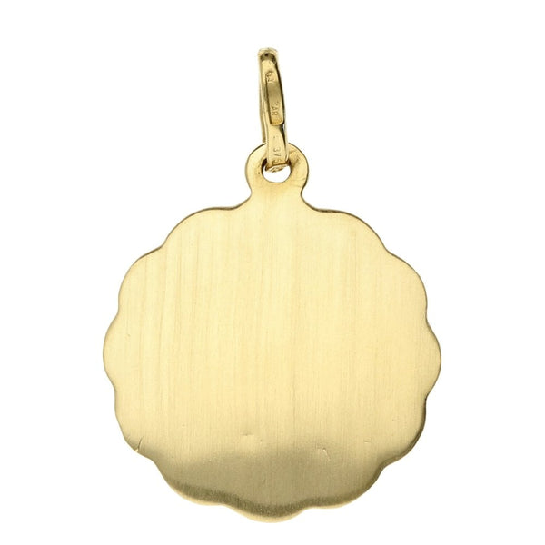 9ct Yellow Gold Small Madonna Pendant - 1.1g