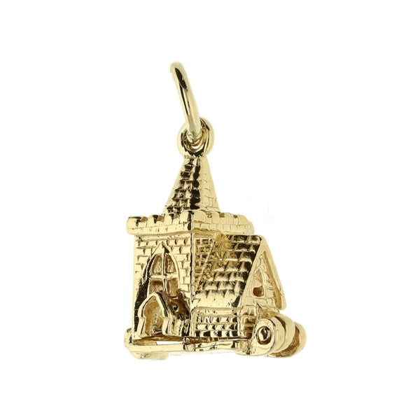 9ct Yellow Gold Church Bride & Groom Charm - 2.8g