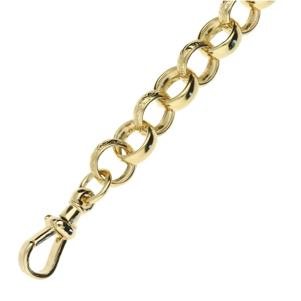 9ct Yellow Gold Roller Belcher Bracelet