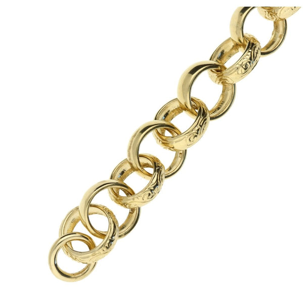 9ct Yellow Gold Roller Belcher Bracelet