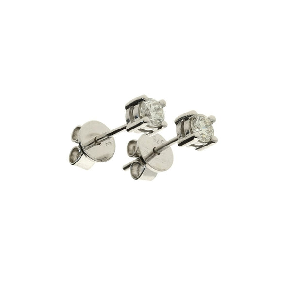 9ct White Gold Diamond Stud Earrings