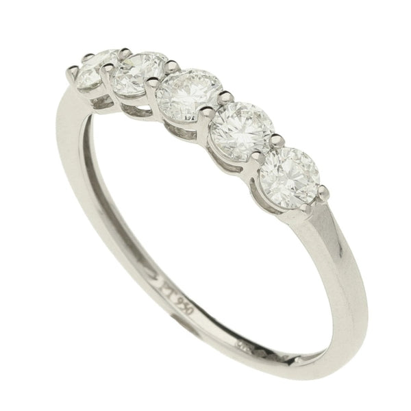 Platinum 5 Stone Diamond Ring