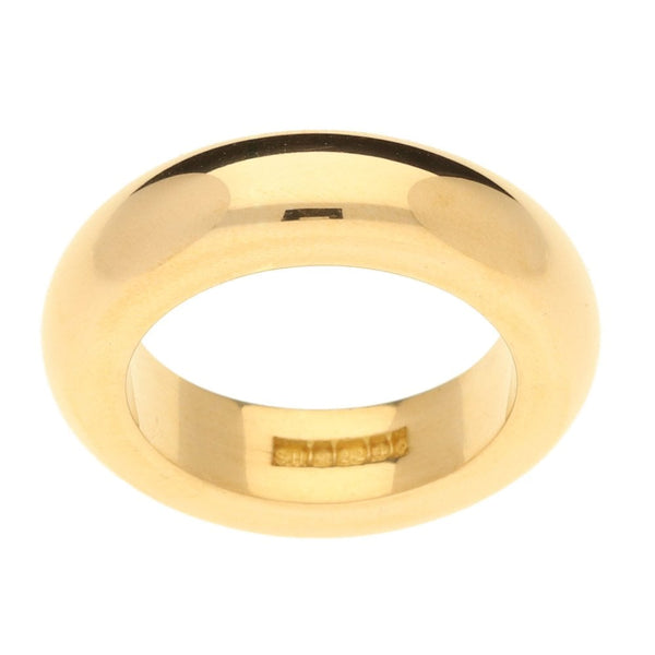 22ct Yellow Gold Ladies D Shape Wedding Ring- Size L