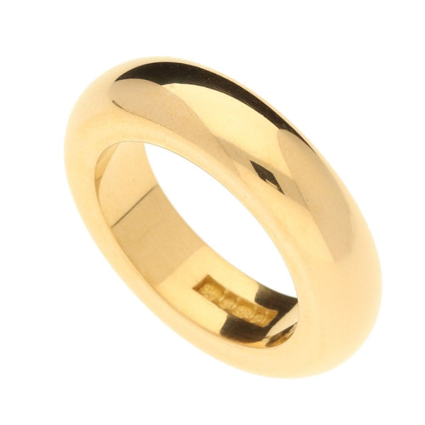 22ct Yellow Gold Ladies D Shape Wedding Ring- Size L