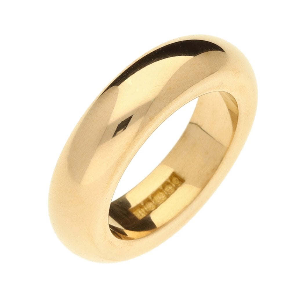 22ct Yellow Gold Ladies D Shape Wedding Ring- Size L