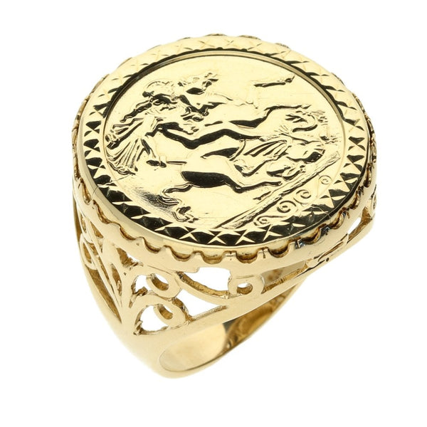 9ct Yellow Gold St Georges Ring