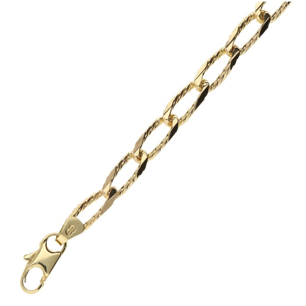 9ct Yellow Gold Ladies Fancy Bracelet- 7.5"