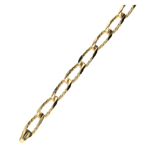 9ct Yellow Gold Ladies Fancy Bracelet- 7.5"