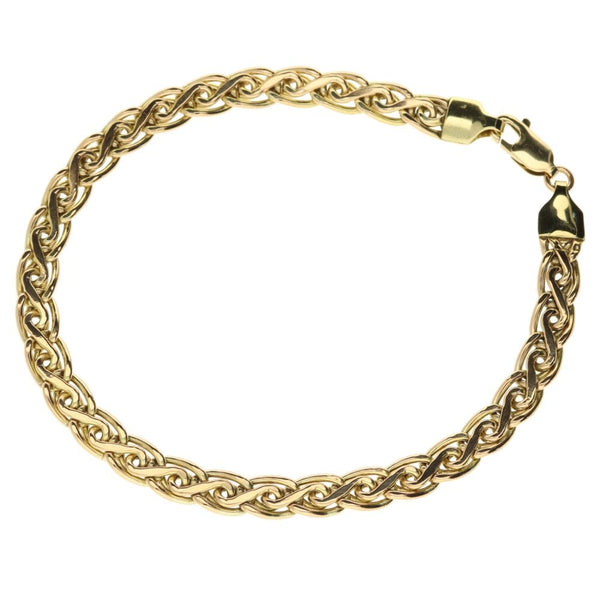 9ct Yellow Gold Fancy Link Bracelet -7"