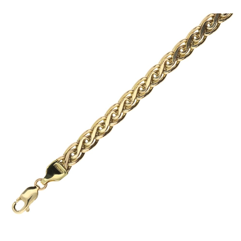 9ct Yellow Gold Fancy Link Bracelet -7"