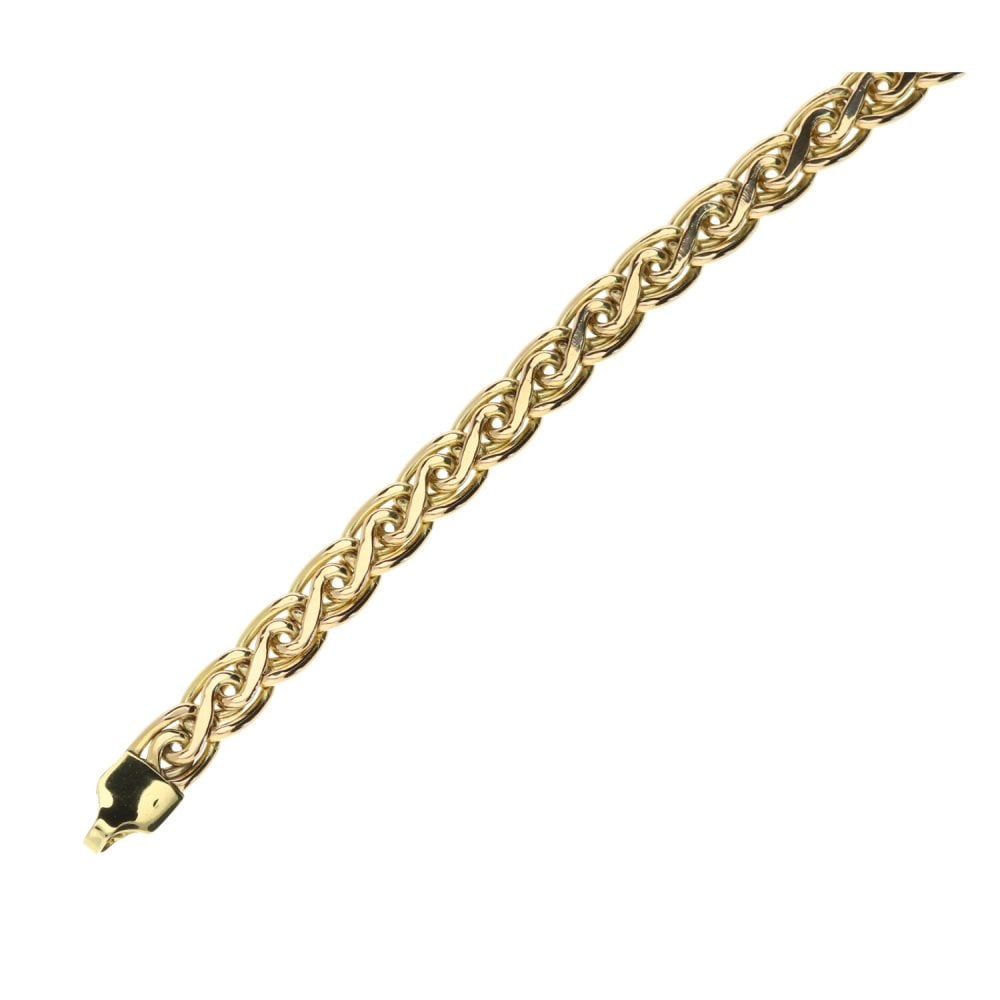 9ct Yellow Gold Fancy Link Bracelet -7"