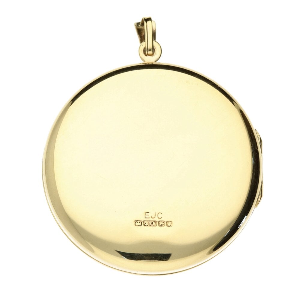 9ct Yellow Gold Ladies Round Patterned Locket -7.50g