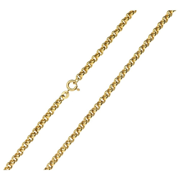 9ct Yellow Gold Ladies Belcher Chain-17"