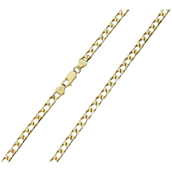 9ct Yellow Gold Gents Square Curb Chain- 20"