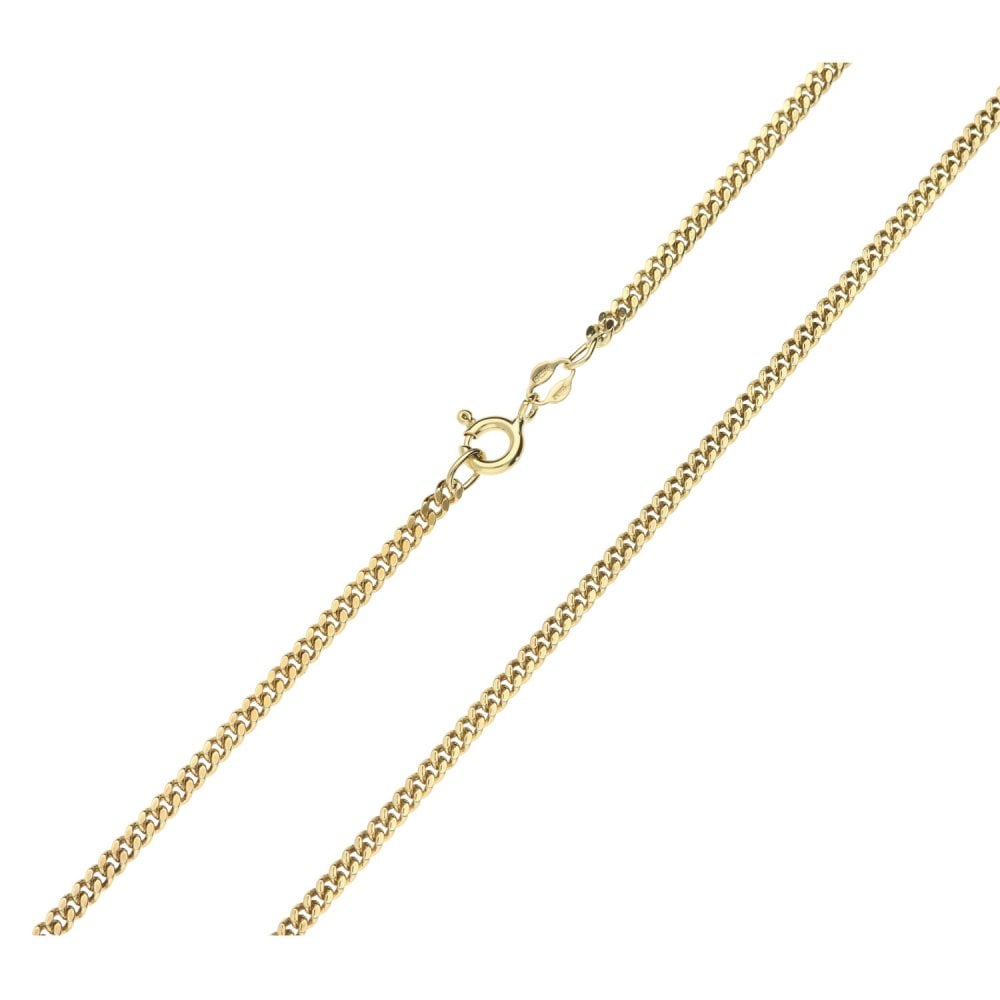 9ct Yellow Gold Gents Curb Chain -22"