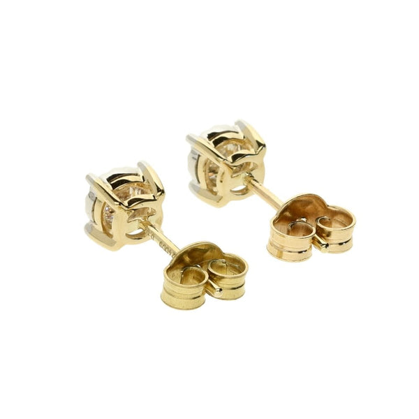 9ct Yellow & White Gold Diamond Set Earrings