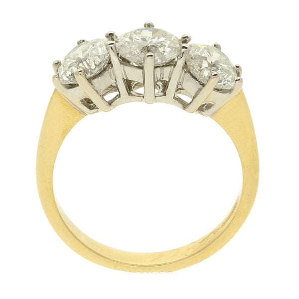 18ct Yellow Gold Three Stone Diamond Ring 2.28ct
