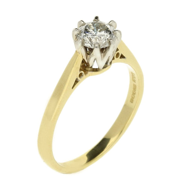 18ct Yellow Gold Diamond Engagement Ring - Size N½