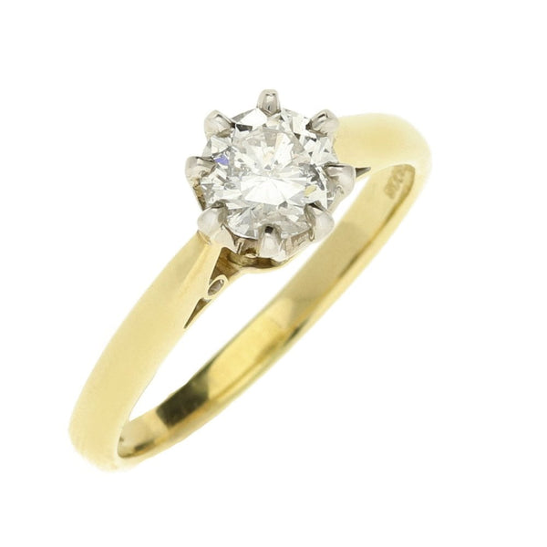 18ct Yellow Gold Diamond Engagement Ring - Size N½