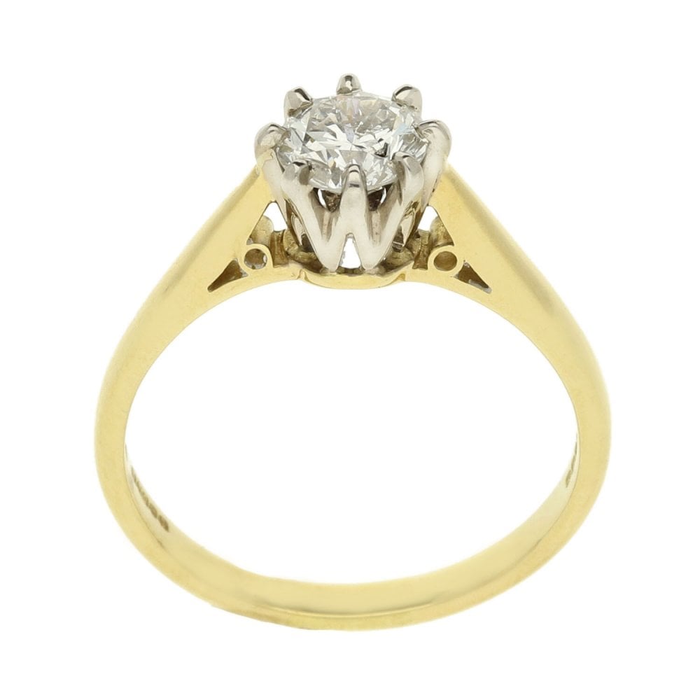 18ct Yellow Gold Diamond Engagement Ring - Size N½