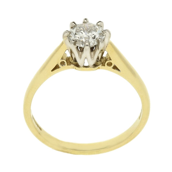 18ct Yellow Gold Diamond Engagement Ring - Size N½