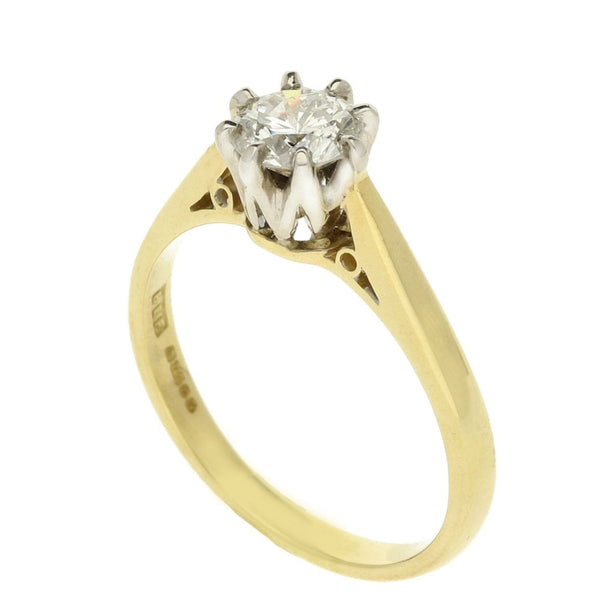 18ct Yellow Gold Diamond Engagement Ring - Size N½