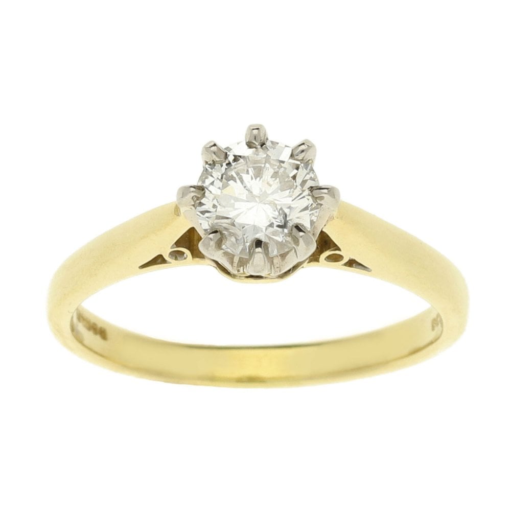 18ct Yellow Gold Diamond Engagement Ring - Size N½