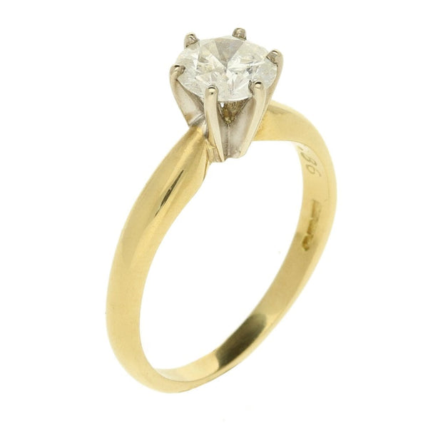 18ct Yellow Gold Diamond Engagement Ring - Size K½