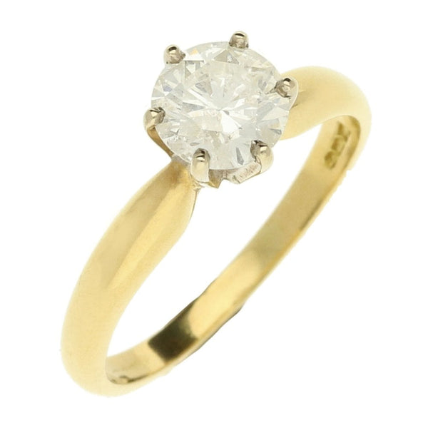 18ct Yellow Gold Diamond Engagement Ring - Size K½