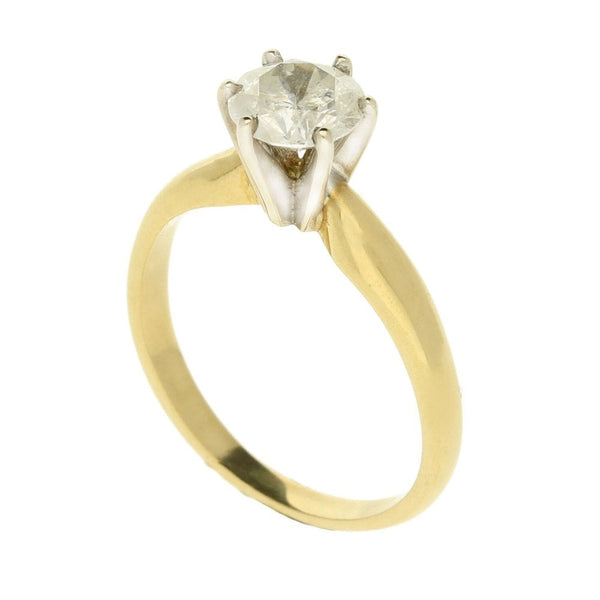 18ct Yellow Gold Diamond Engagement Ring - Size K½