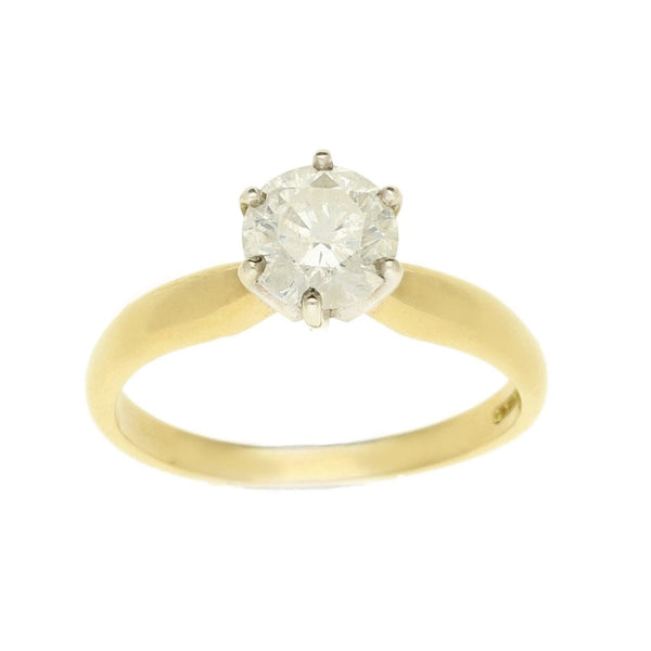 18ct Yellow Gold Diamond Engagement Ring - Size K½