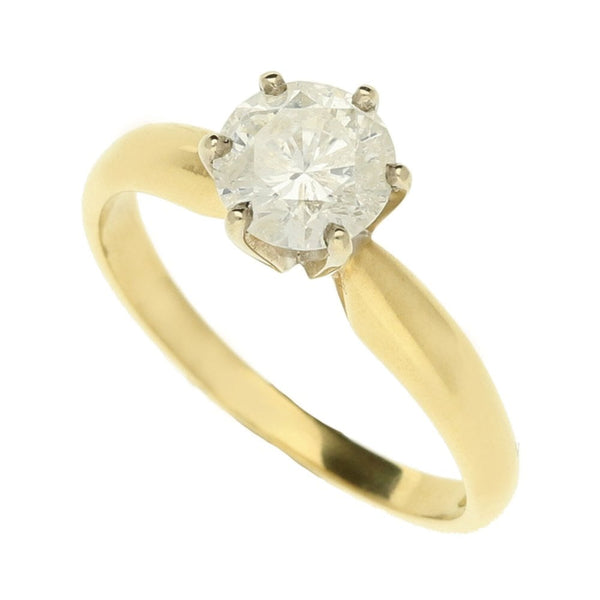18ct Yellow Gold Diamond Engagement Ring - Size K½