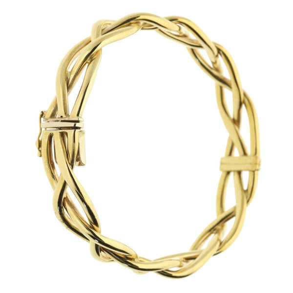 9ct Yellow Gold Intertwined Bangle