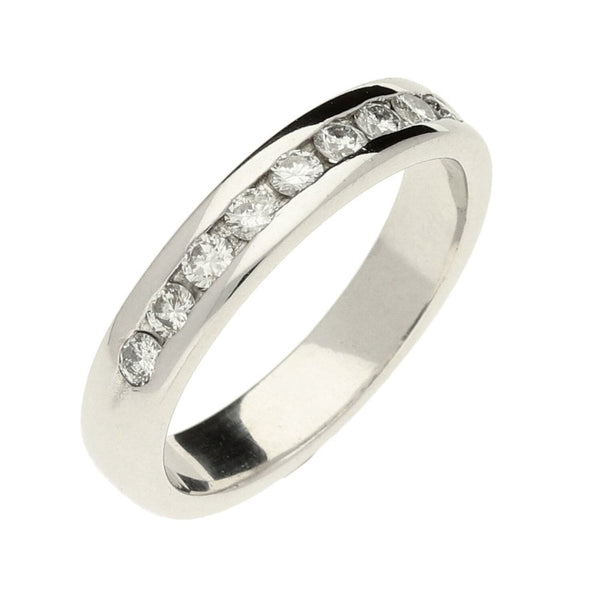 18ct White Gold Diamond Eternity Ring - Size H
