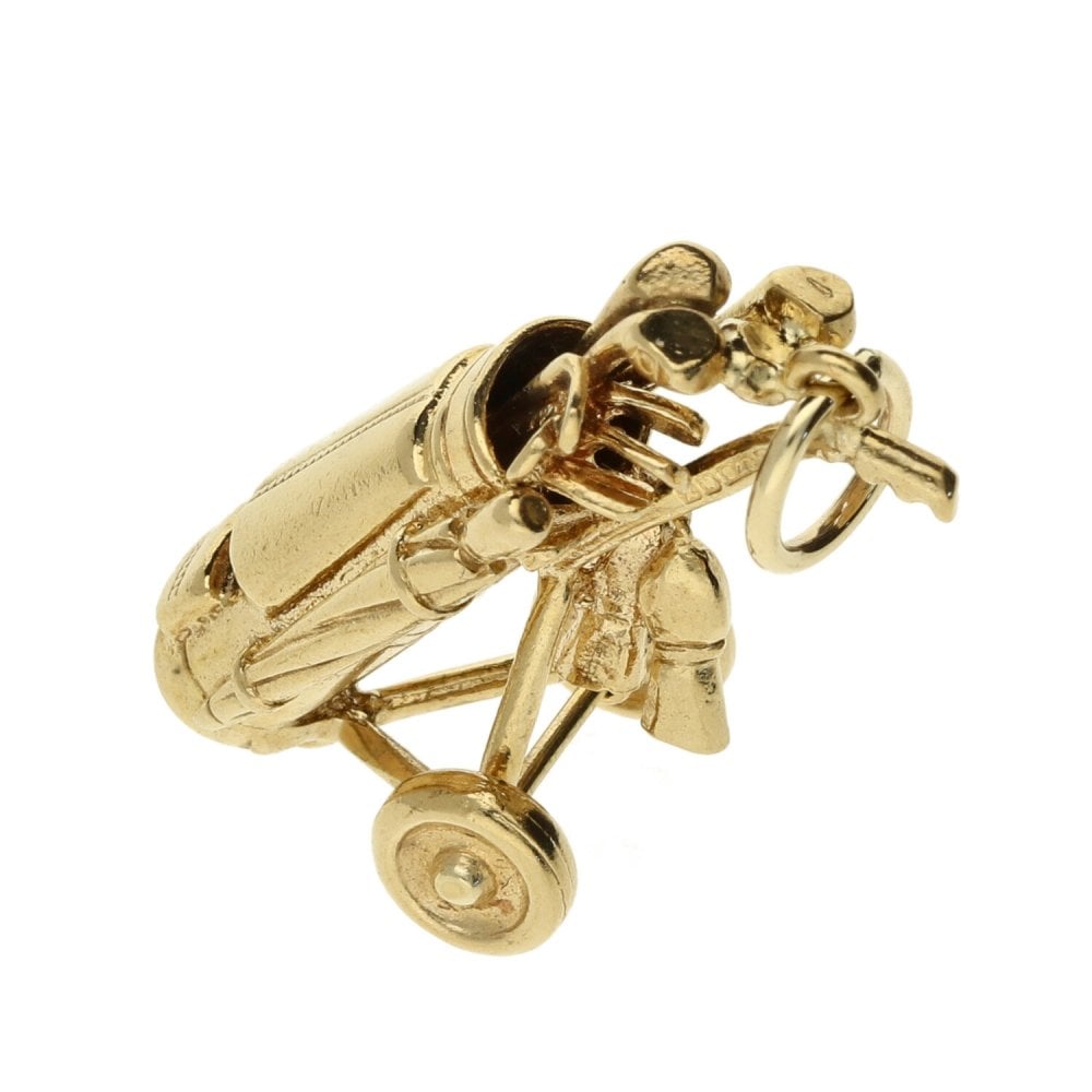 9ct Yellow Gold Golf Charm