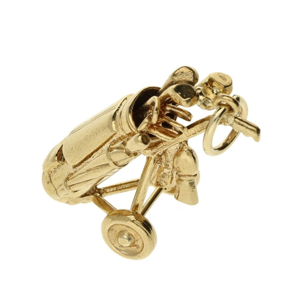 9ct Yellow Gold Golf Charm