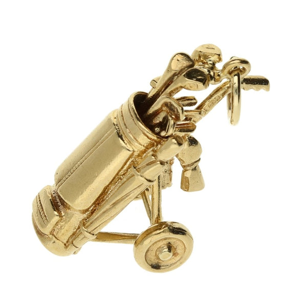 9ct Yellow Gold Golf Charm