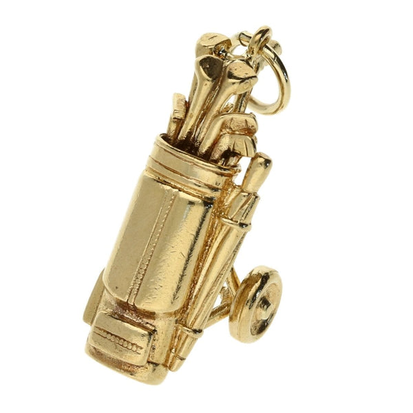 9ct Yellow Gold Golf Charm
