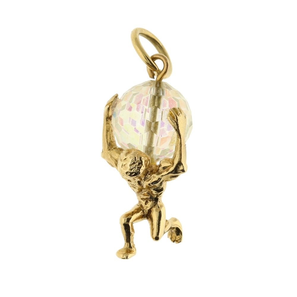 9ct Yellow Gold Greek Titan Atlas Charm