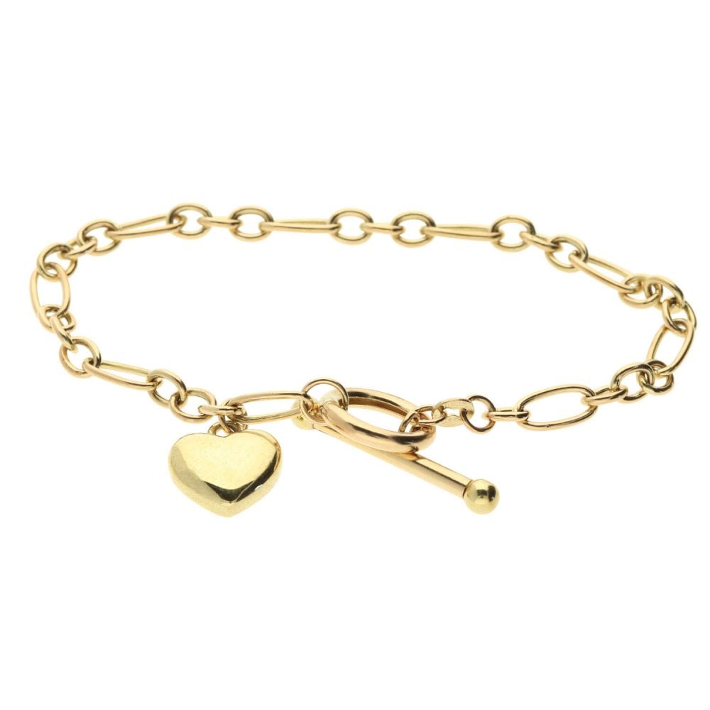9ct Yellow Gold Hollow Figaro Bracelet - 6.2g