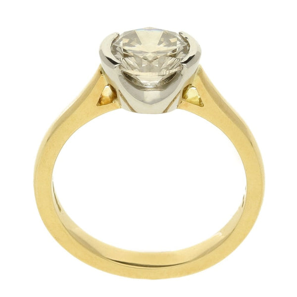 18ct Yellow Gold Diamond Engagement Ring - Size M½