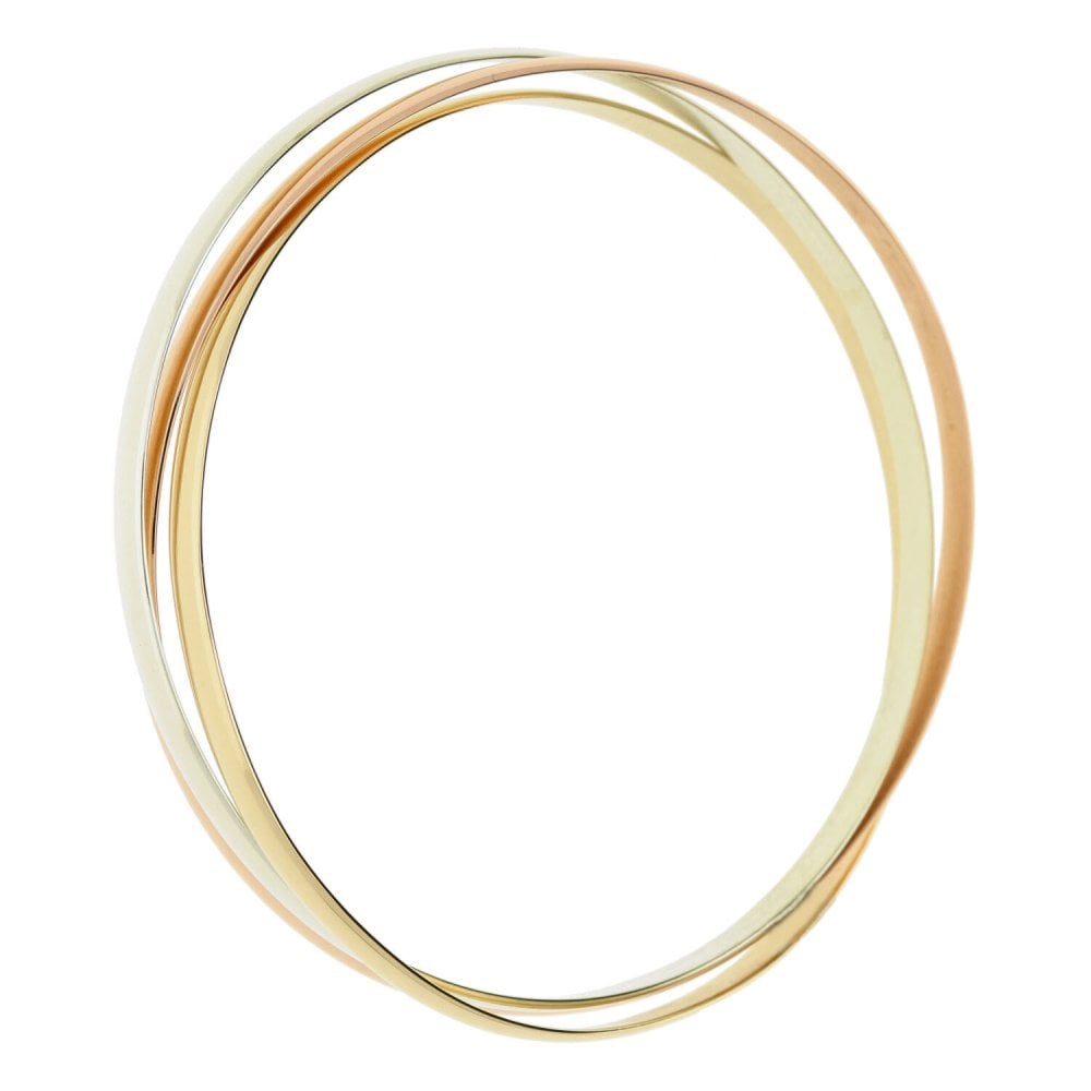 9ct Multi-Tone Gold Russian Bangle - 22.8g