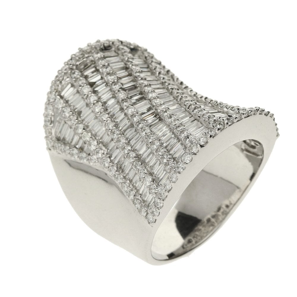 18ct White Gold Diamond Cocktail Ring