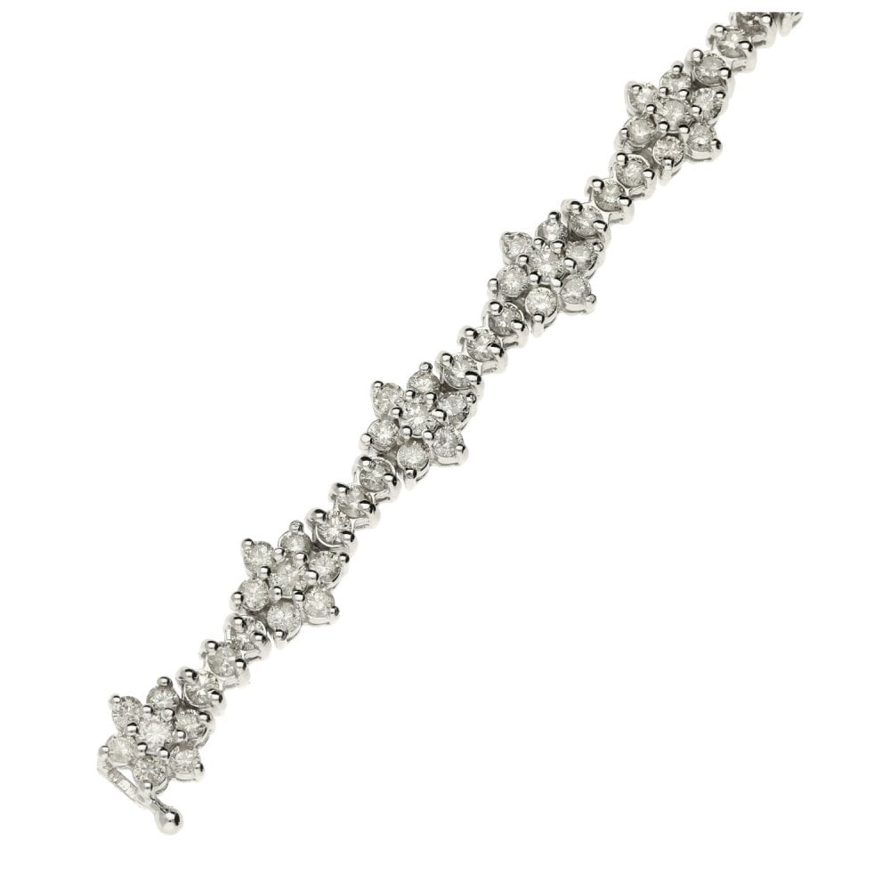 14ct White Gold Diamond Bracelet - 5.64ct